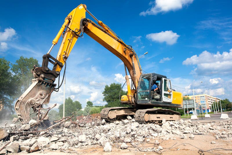 Hydraulic Crusher At Site Demolition Stock Photo Image 39171730
