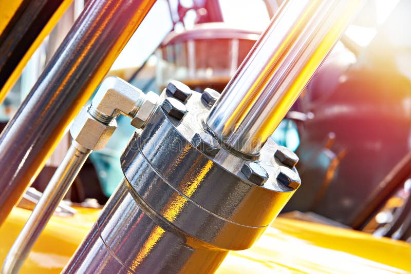 Hydraulic cylinder stock photo. Image of bucket, shock 271847834