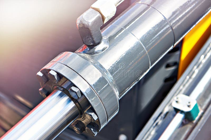 Hydraulic cylinder stock image. Image of cylinder, machine 271734943