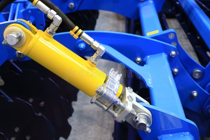 Hydraulic cylinder stock image. Image of joint, plant 227752159