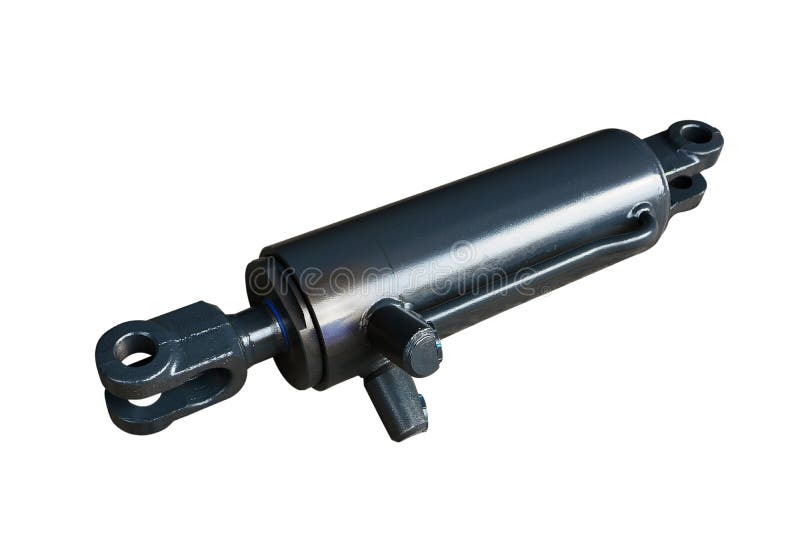 Hydraulic cylinder truck isolated on stock image Hydraulic cylinder truck isolated on stock image