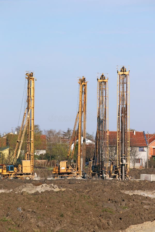 Hydraulic Drilling Machines Stock Image Image of construction, power
