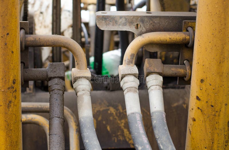 Hydraulic Hose stock photo. Image of mechanical, backhoe 42635668