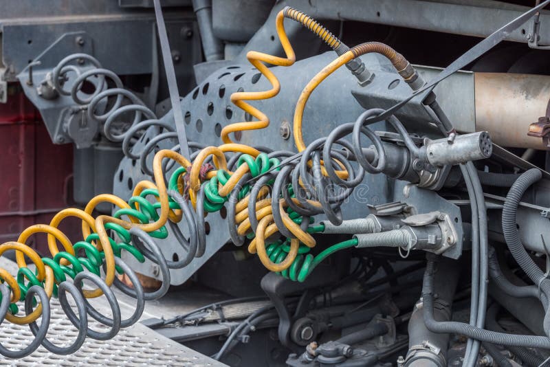 Hydraulic Hoses in the Engine Truck Stock Image Image of dirty, fluid