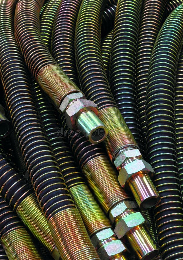 Hydraulic line. stock image. Image of engineering, piston 50845663