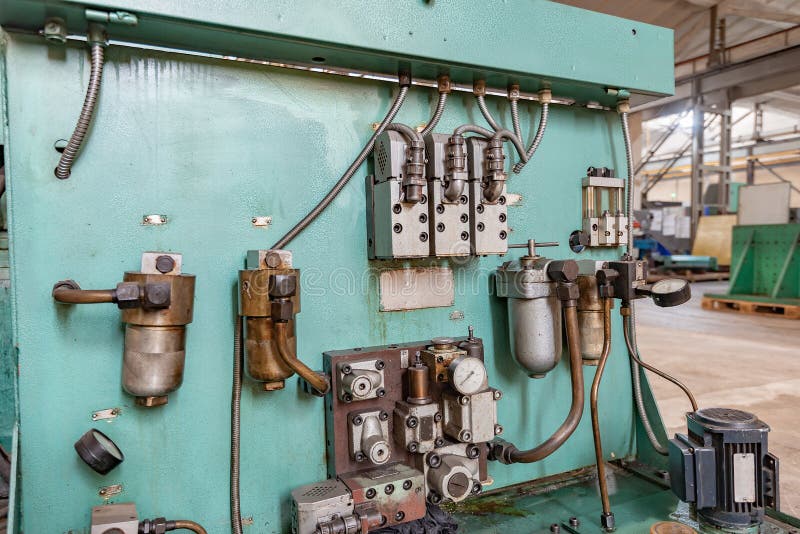 Hydraulic Machine Control and Oil Supply for Lubrication Stock Image