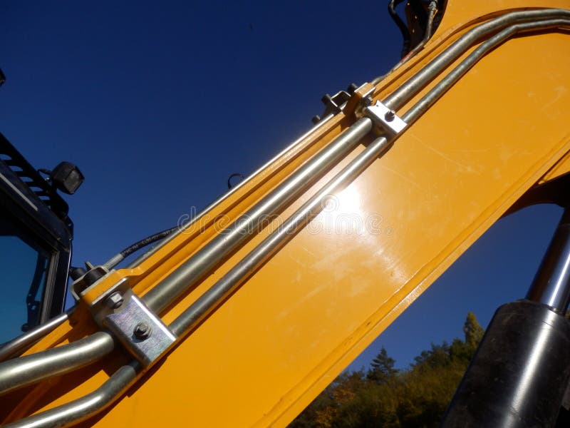 Hydraulic Pipes and Hoses stock photo. Image of heavy 35171612