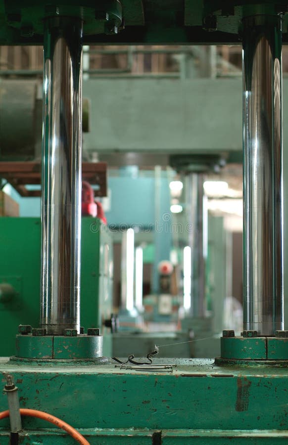 Hydraulic press at factory