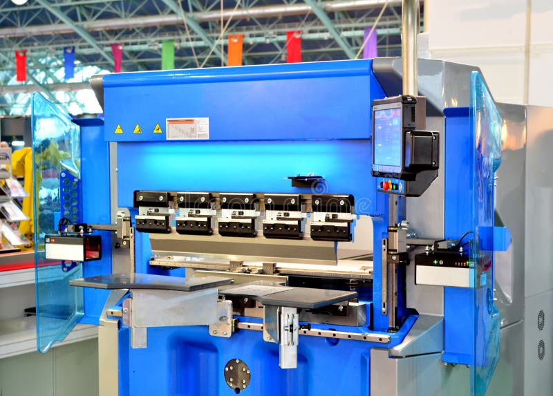 Hydraulic Sheet Bending Machine for Sheet Metal Bending Stock Image