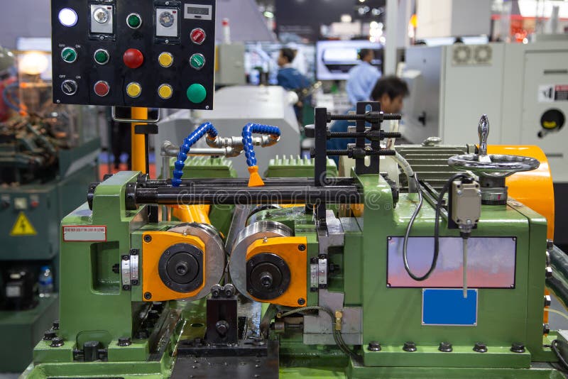 Hydraulic Thread Rolling Machine Stock Photo Image of factory