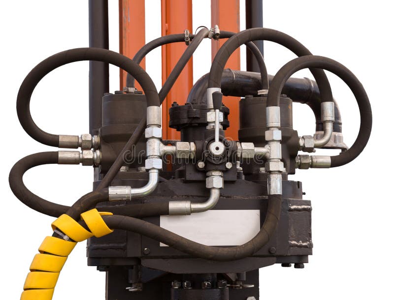 Hydraulic Tubes, Fittings and Levers Stock Photo Image of heavy