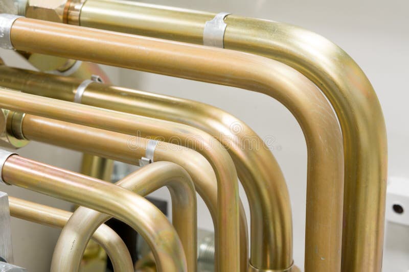 Hydraulic Tubes stock photo. Image of shiny, tube, mechanical 36363150