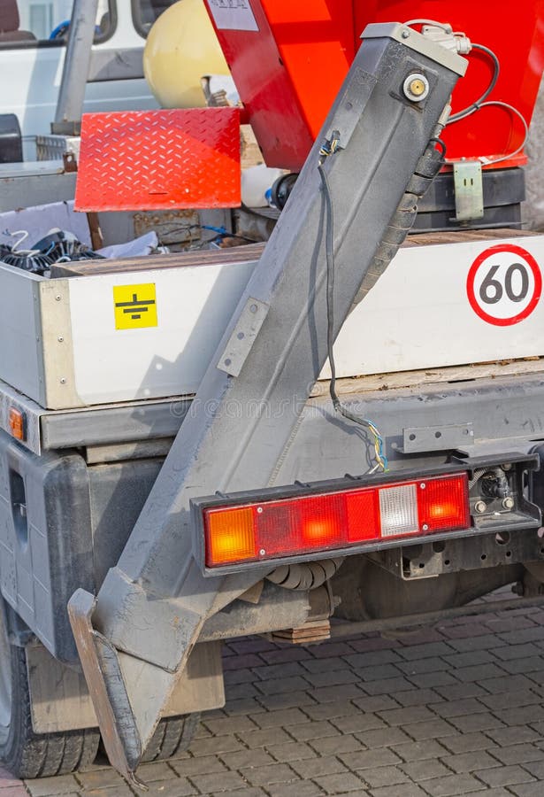 Hydraulics crane support stock photo. Image of industrial 265633596