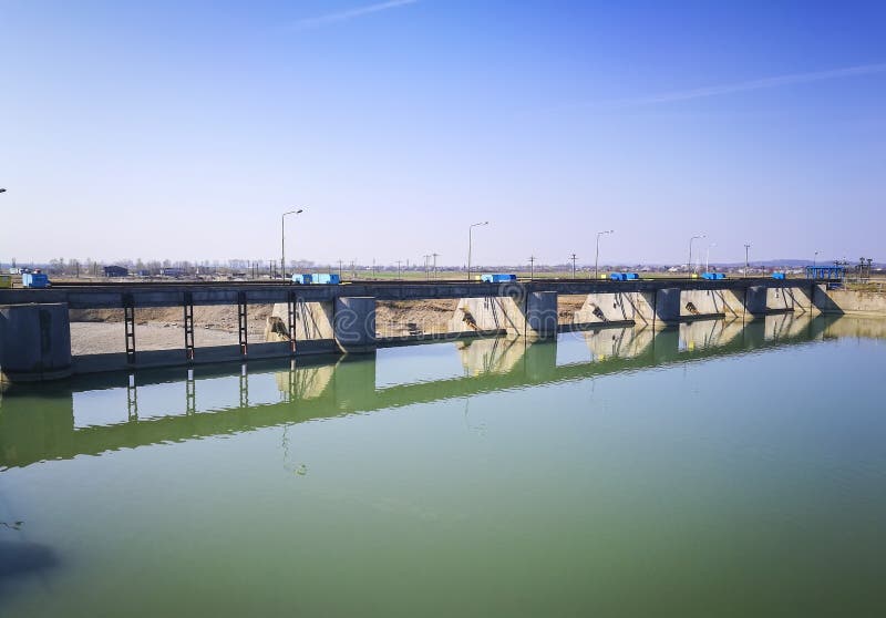 Hydro Electric Gates on River Stock Image Image of natural, lake