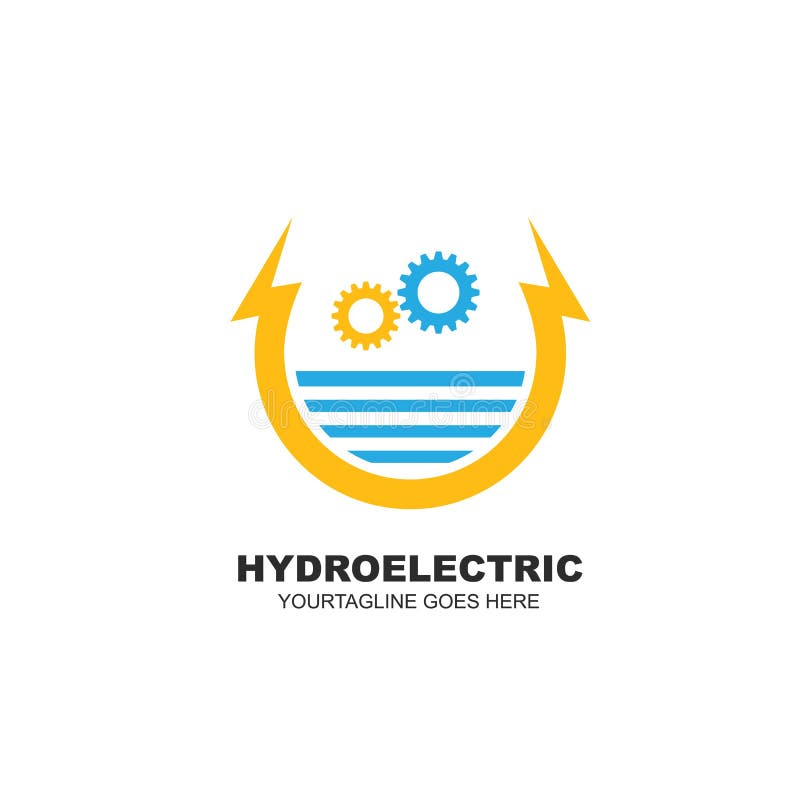Hydro Electric Power Icon Vector Illustration Concept Stock Vector