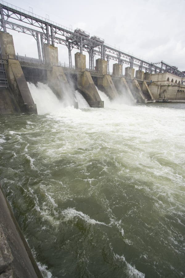 Hydroelectric power plant on a river