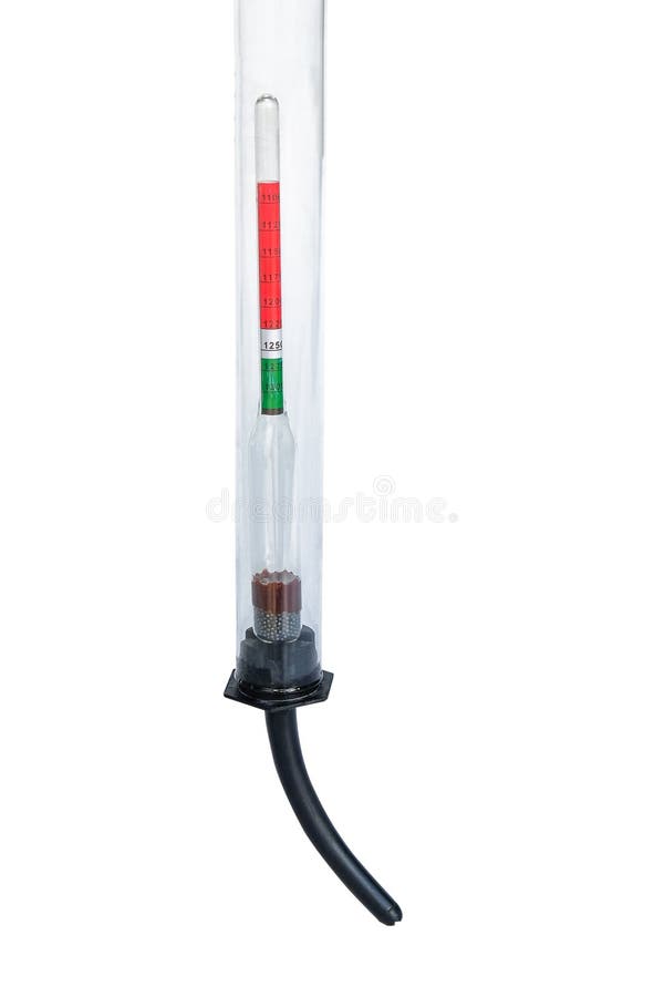 Hydrometer Battery Measuring Density of Car Battery Electrolyte Shot on