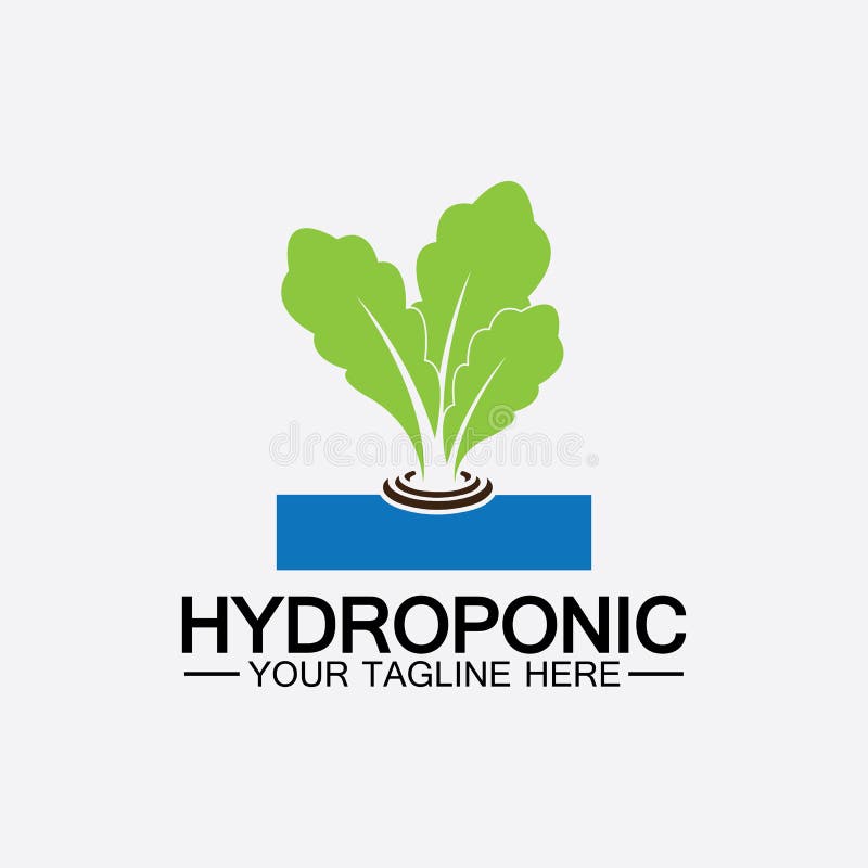 Hydroponic Logo Vector Icon Illustration Design Stock Vector