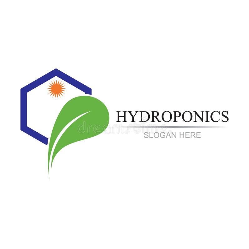 Hydroponics Logo Vector Illustration Design Template Stock Vector