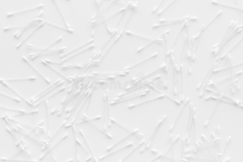 Download Hygiene Cotton Swabs, Pads And Cream For Pattern On White Background Top View Mock Up Stock ...