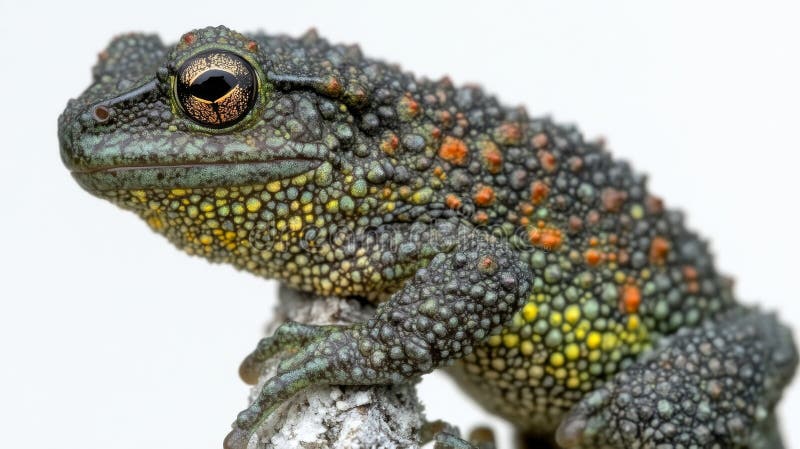 Hyla Arborea - оживлённая европейская лягушка с детальным видом стоковое фото rf