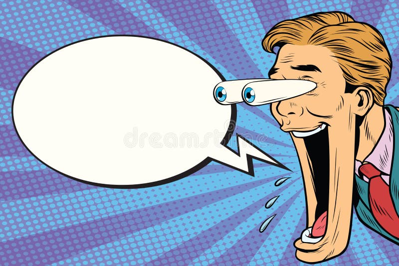 Hyper expressief de mensengezicht van het reactiebeeldverhaal, Grappige bel royalty-vrije illustratie Hyper expressief de mensengezicht van het reactiebeeldverhaal, Grappige bel royalty-vrije illustratie