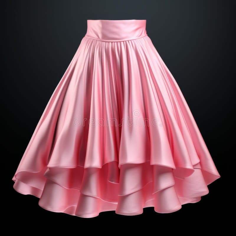 Hyper Realistic Pink Ruffled Skirt - Detailed and Isolated Stock ...