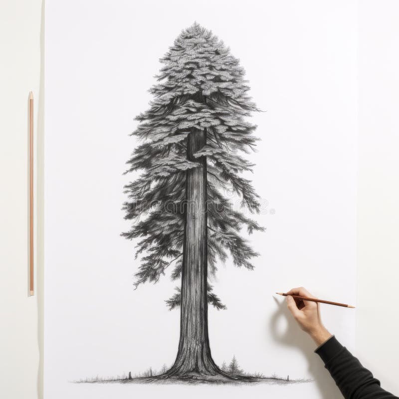 Sequoia Tree, Giant Pine, Redwood Park with... - Stock Illustration  [100318500] - PIXTA