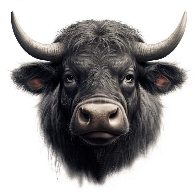 Free Hyper Realistic Water Buffalo Portrait In Pixar Style Stock Image - 284409291