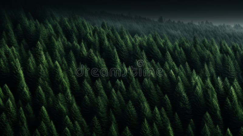 A hyper zoomed view of a serene forest vector illustration
