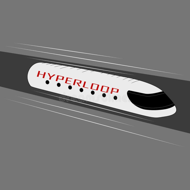 Hyperloop technology transportation royalty free illustration