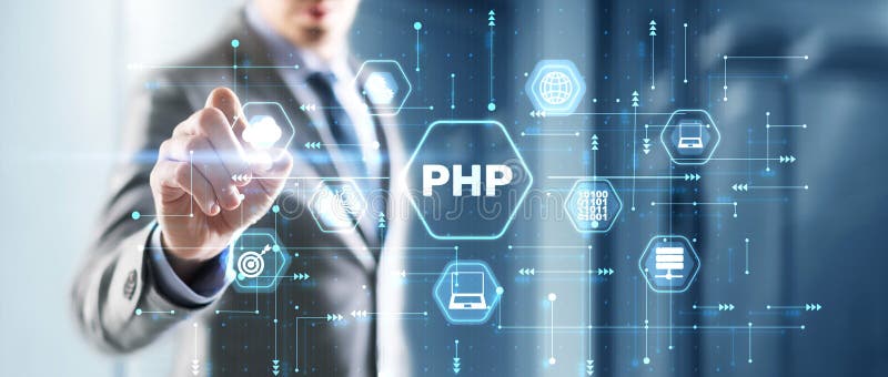 Hypertext Preprocessor PHP Programming. Interpreted programming language. Hypertext preprocessor programming stock images, royalty-free photos and pictures