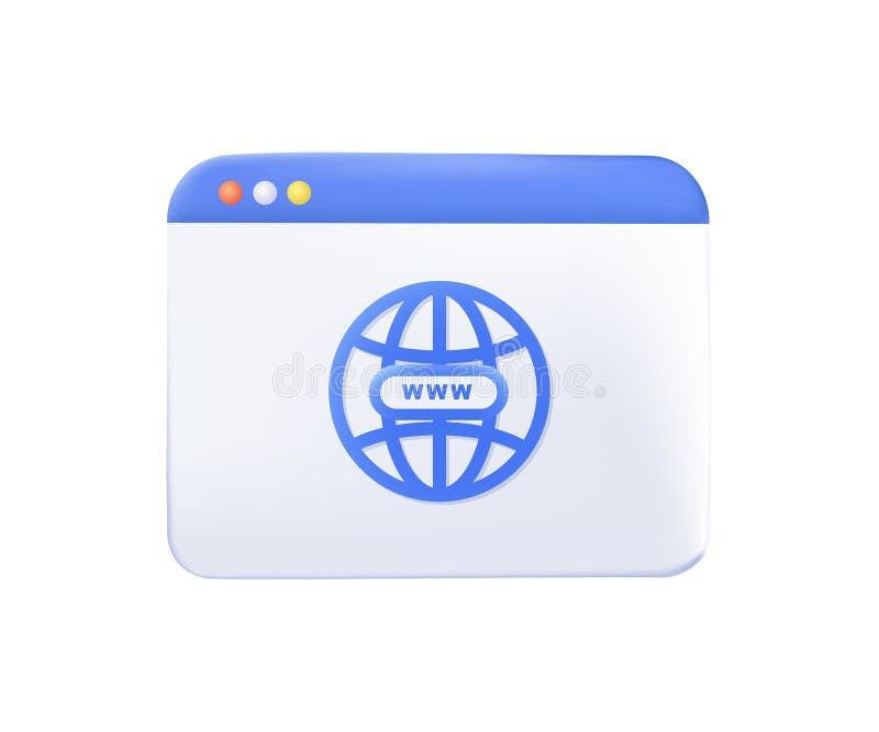 Hypertext Transfer Protocol Concept, HTTP data web page. Web browser, internet communication protocol. 3d vector icon. stock illustration