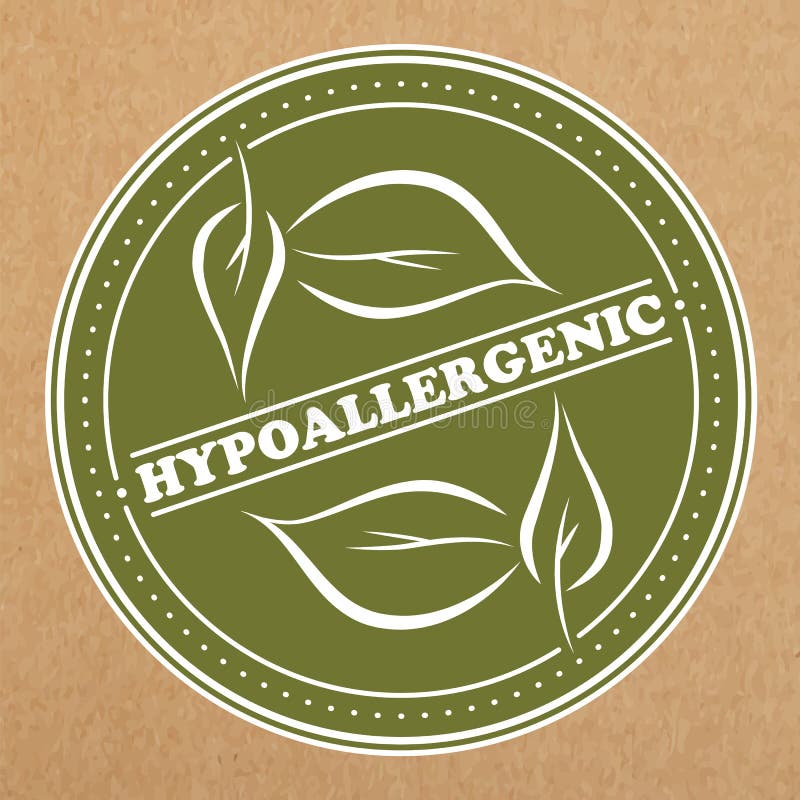 Hypoallergenic Ausweis, Ikone, Aufkleberplan stock abbildung Hypoallergenic Ausweis, Ikone, Aufkleberplan stock abbildung