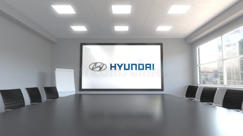Hyundai Motor Company Logo on the Modern Building Facade. Editorial 3D  Rendering Editorial Stock Image - Illustration of headquarters,  international: 97683444