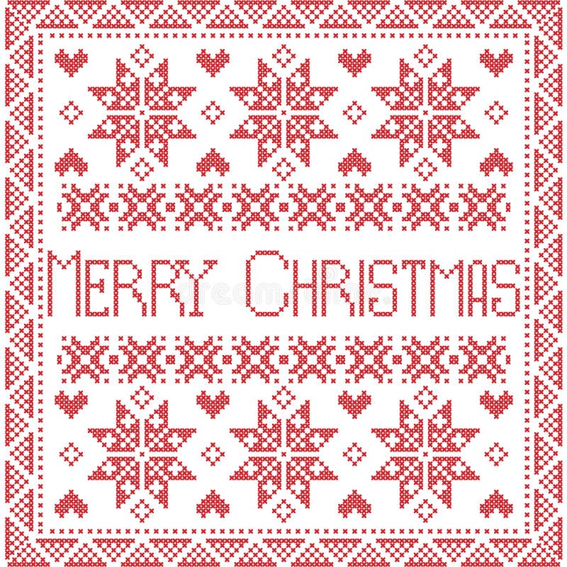 Häftklammer för vinter för glad stil för Xmas som skandinavisk nordisk sticker den sömlösa modellen stock illustrationer