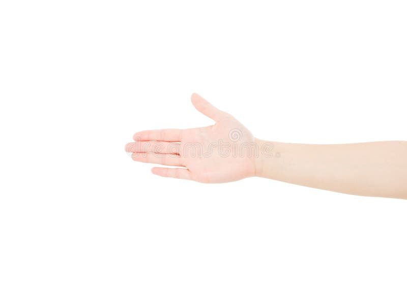 Hälsa den manliga handen som isoleras på vit bakgrund, kopieringsutrymme arkivfoto Hälsa den manliga handen som isoleras på vit bakgrund, kopieringsutrymme arkivfoto