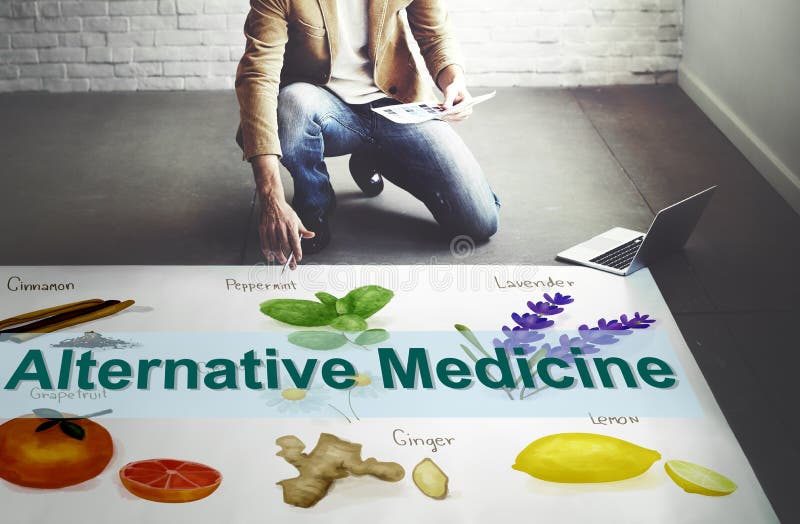 Hälsa Herb Therapy Concept för alternativ medicin fotografering för bildbyråer