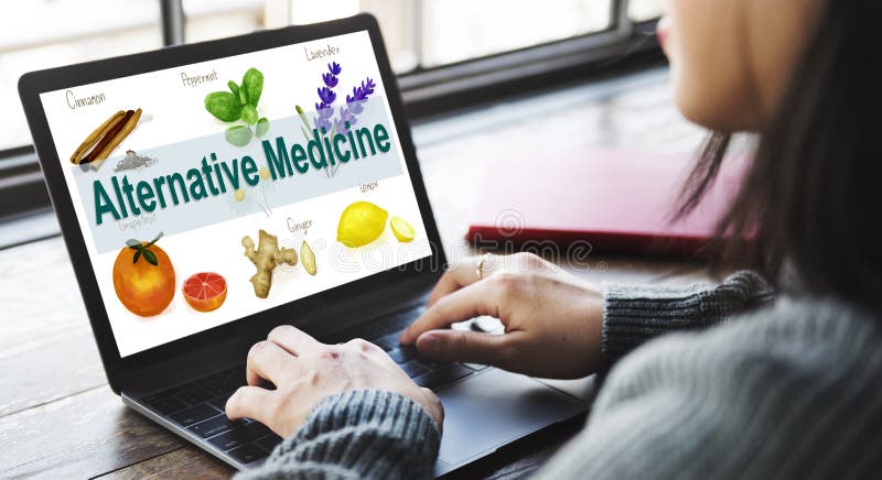Hälsa Herb Therapy Concept för alternativ medicin arkivbild