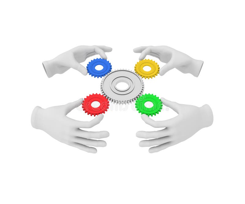 hält weiße menschliche Hand 3d farbigen Gang (Zahn) Abbildung 3D vektor abbildung hält weiße menschliche Hand 3d farbigen Gang (Zahn) Abbildung 3D vektor abbildung