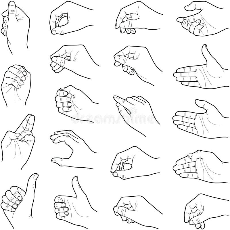 Vektor-Linienillustration einer Hand vektor abbildung