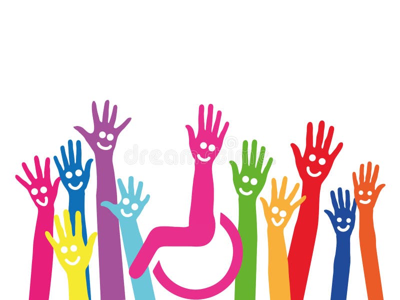 Hände als Symbol der Einbeziehung und der Integration