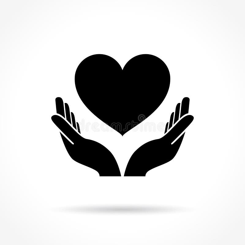 Hands- und Herz-Symbol vektor abbildung