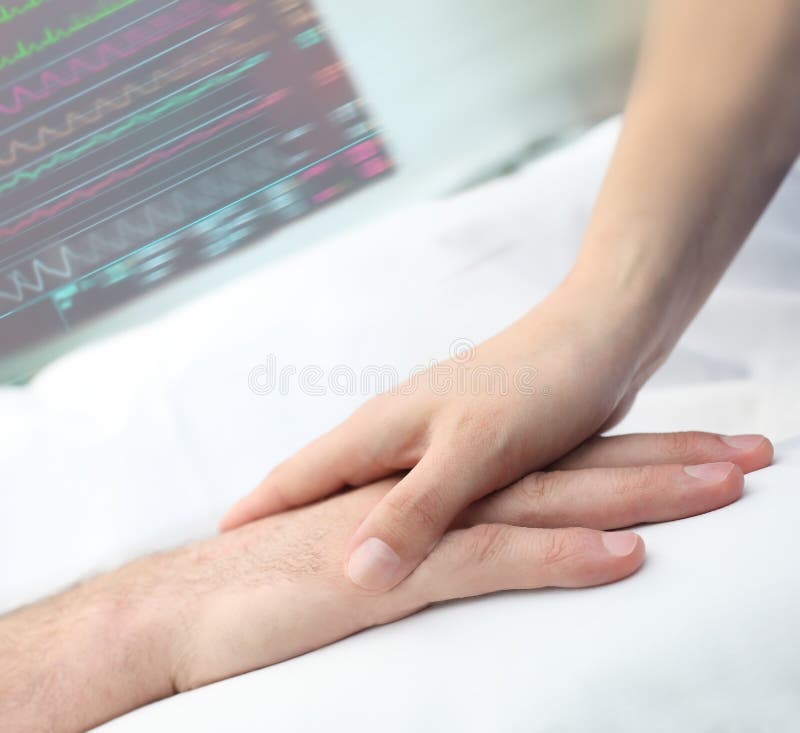 Händedruck im Krankenhausversorgungs- und Unterstützungskonzept stockfoto Händedruck im Krankenhausversorgungs- und Unterstützungskonzept stockfoto