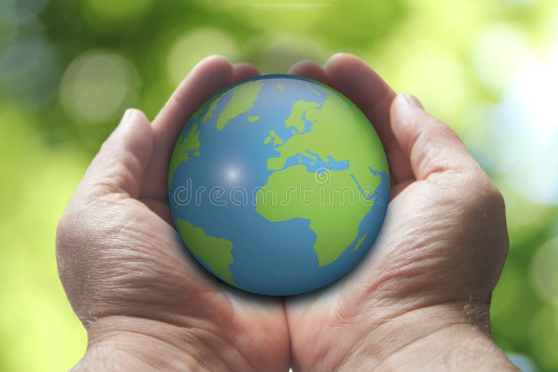 Händer som rymmer earth fotografering för bildbyråer Händer som rymmer earth fotografering för bildbyråer
