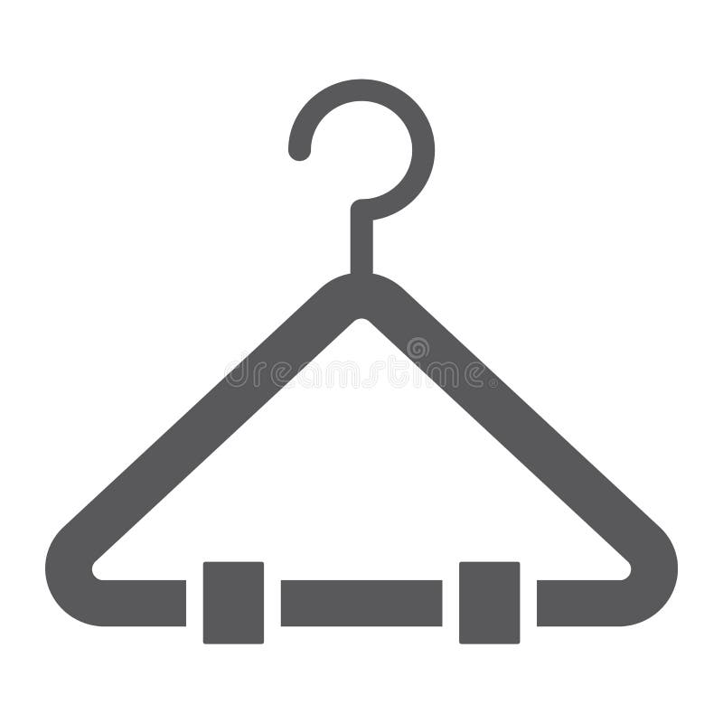 Hängareskårasymbol, garderob och kläder, kuggetecken, vektordiagram, en fast modell på en vit bakgrund vektor illustrationer Hängareskårasymbol, garderob och kläder, kuggetecken, vektordiagram, en fast modell på en vit bakgrund vektor illustrationer