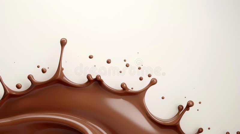 Hänge sig åt chokladens rika allure som fångats i fantastiska 3d-plaskar och vågor som är perfekta för efterserälskare vektor illustrationer