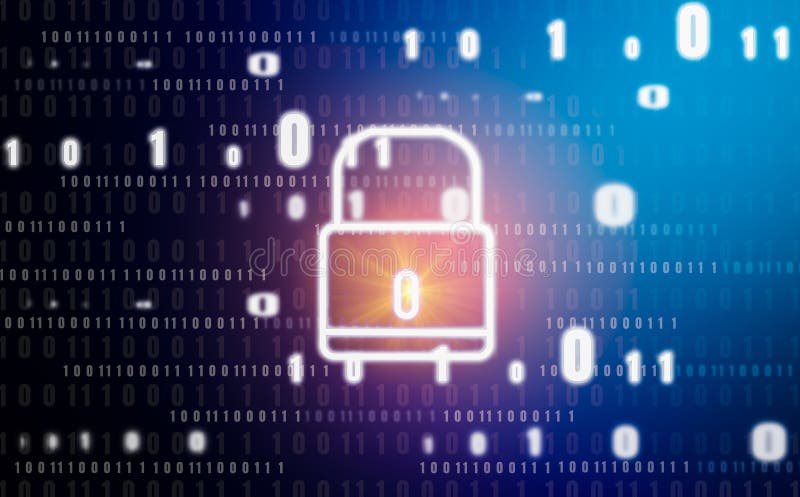 Hänglåsdiagram och symbol, abstrakt begrepp med teknologiskydd av den digital identitetsstölden och avskildhet, online-databas oc stock illustrationer Hänglåsdiagram och symbol, abstrakt begrepp med teknologiskydd av den digital identitetsstölden och avskildhet, online-databas oc stock illustrationer