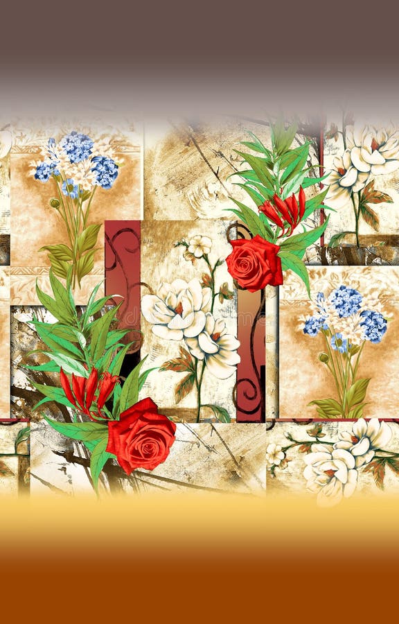Härlig bakgrundsdesign med blomman vektor illustrationer