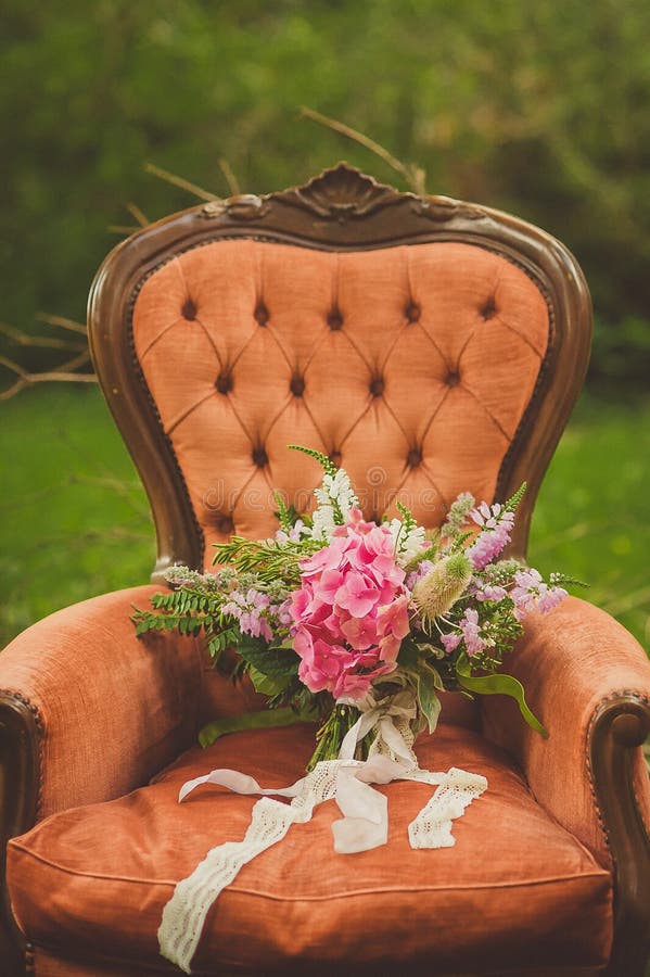 Vacker boho brudbukett fotografering för bildbyråer